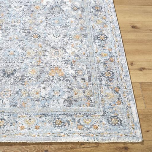 Surya Hassler HSL-2300 Charcoal Dusty Sage 5'3" Round Rug