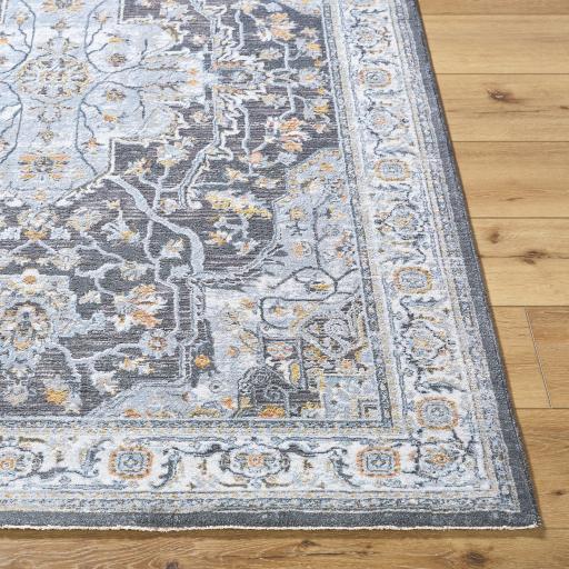 Surya Hassler HSL-2305 Black Charcoal 6'7" Round Rug