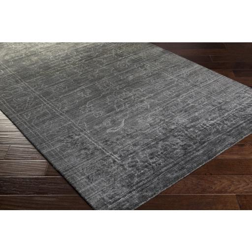 Surya Hightower HTW-3002 Charcoal Light Gray 8' Round Rug