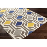 Surya Hilda HDA-2385 Bright Blue Bright Yellow 2'3" x 10' Rug