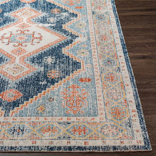 Surya Huntington Beach HTB-2303 Brick Red Cream 6'7" x 9' Rug