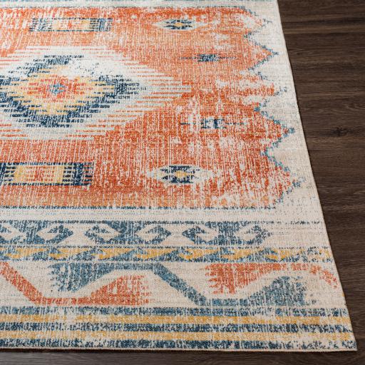 Surya Huntington Beach HTB-2306 Brick Red Cream 6'7" x 9' Rug