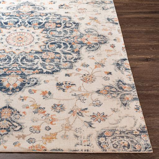 Surya Huntington Beach HTB-2319 Brick Red Cream 5'3" x 7' Rug