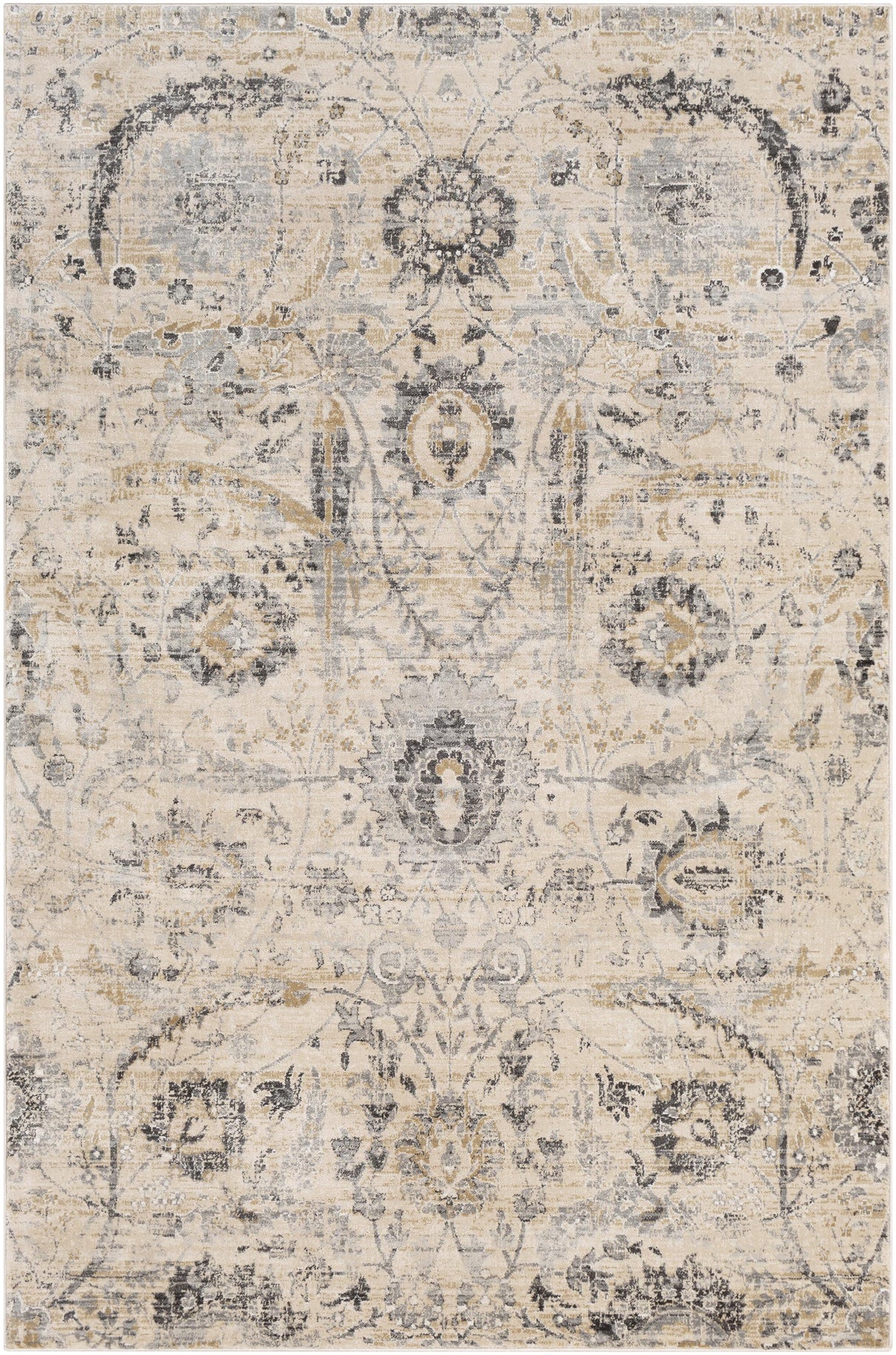Surya Indigo IGO-2319 Beige Black 2' x 2'11" Rug