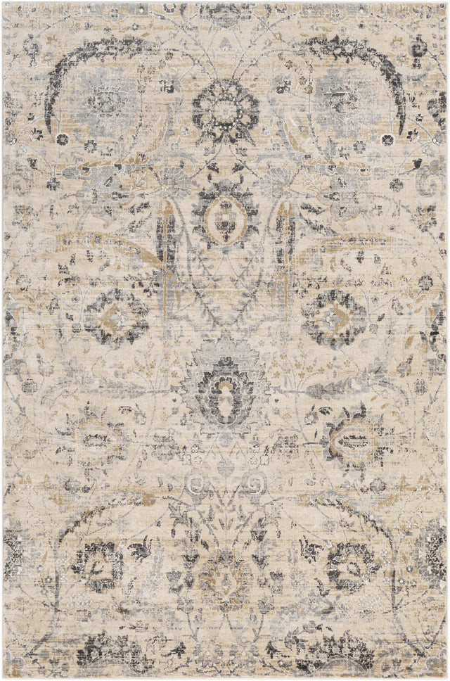 Surya Indigo IGO-2319 Beige Black 2' x 2'11" Rug