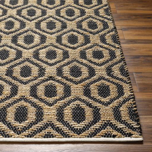 Surya Jean JEA-2306 Black Tan 2'6" x 8' Rug
