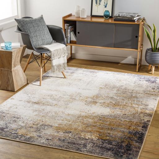 Surya Jefferson JFS-2310 Blue Brick Red 5'3" x 7' Rug