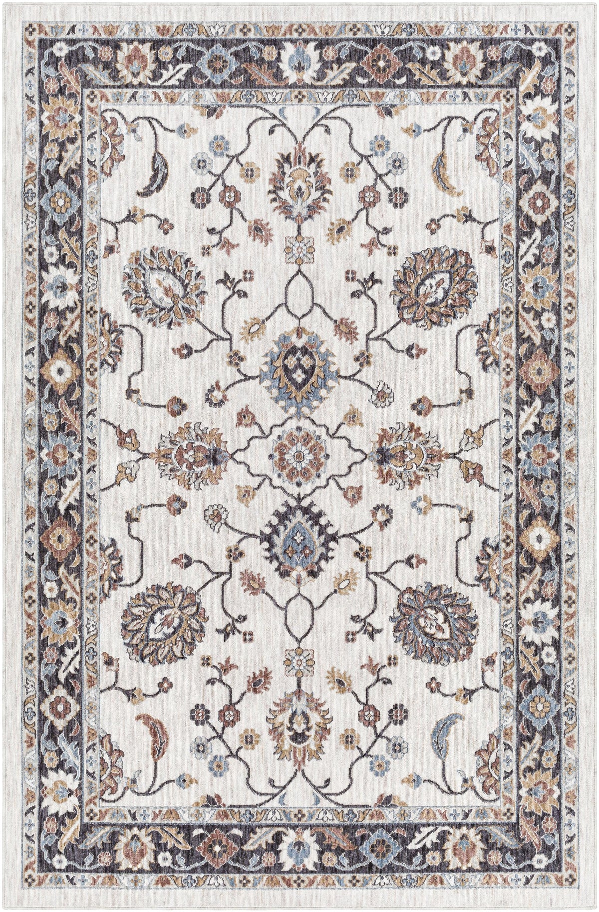 Surya Juliet JLT-2304 Black Charcoal 5'3" x 7' Rug