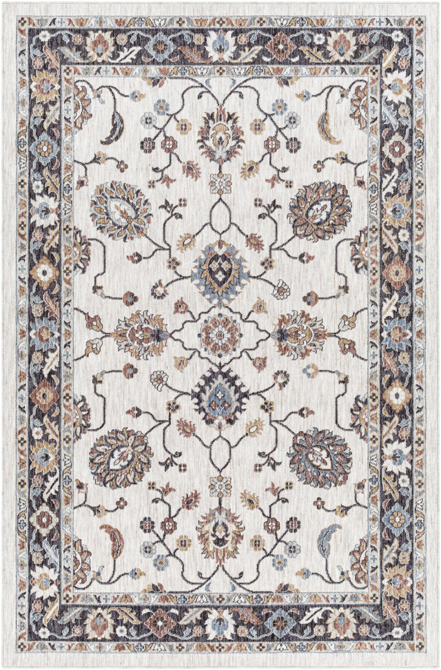 Surya Juliet JLT-2304 Black Charcoal 5'3" x 7' Rug