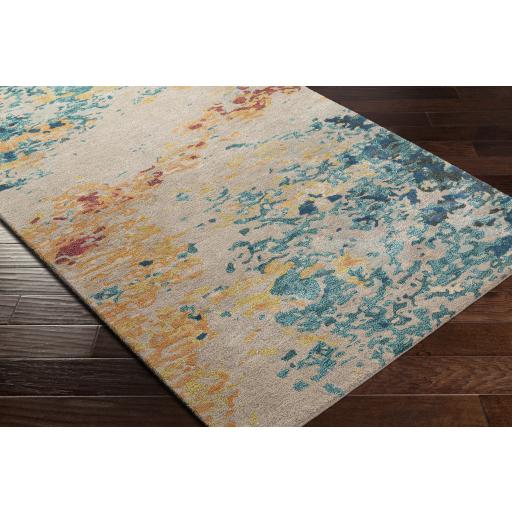 Surya Kavita KVT-2319 Aqua Black 5' x 7'6" Rug