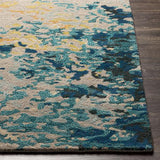 Surya Kavita KVT-2319 Aqua Black 8' Round Rug
