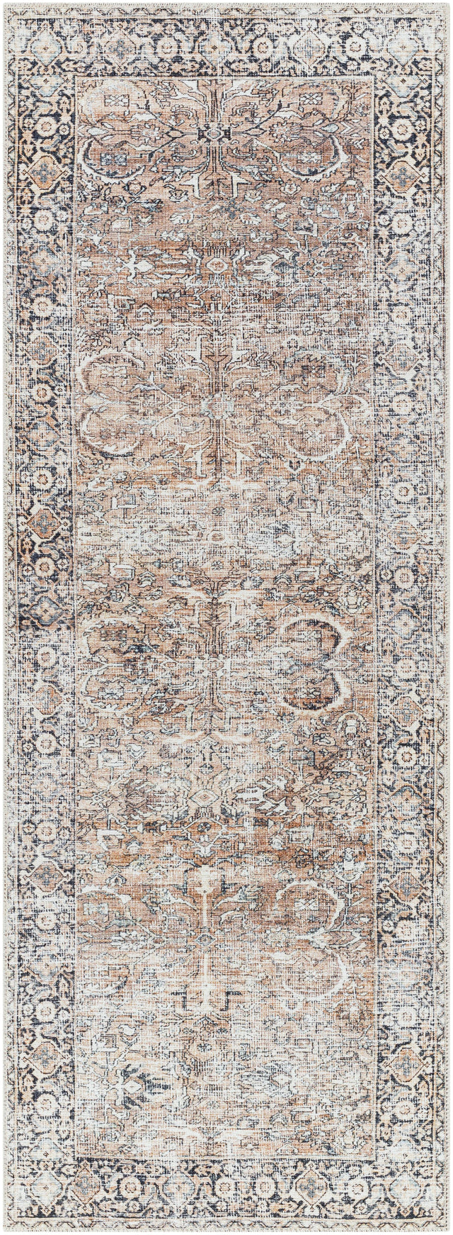 Surya Kemer KMR-2308 Blue Brown 6'7" x 9' Rug