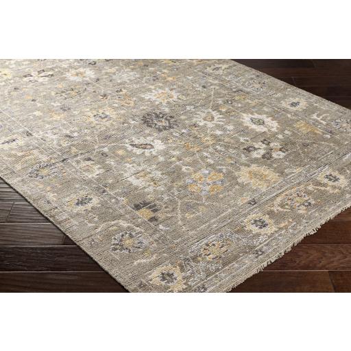 Surya Kushal KUS-2305 Charcoal Cream 2' x 3' Rug