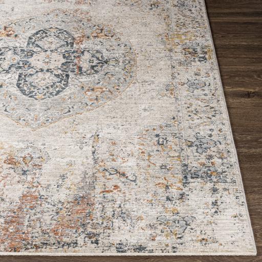 Surya Laila LAA-2306 Brick Red Charcoal 7'10" Round Rug