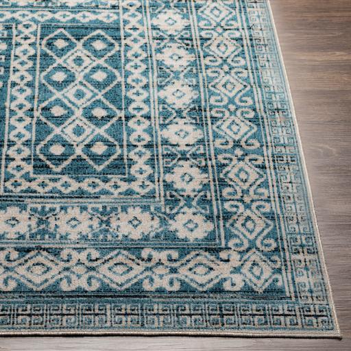 Surya Lavadora LVR-2300 Blue Cream 6'7" Round Rug