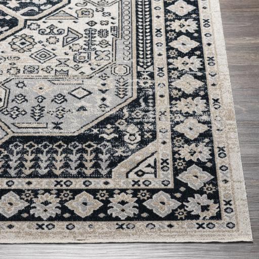 Surya Lavadora LVR-2324 Black Cream 9'2" x 12' Rug