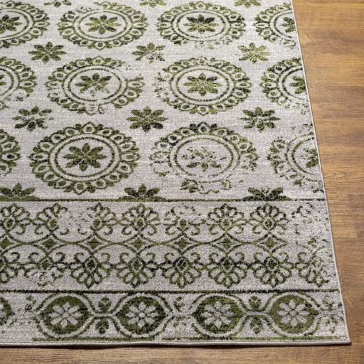 Surya Lavadora LVR-2326 Black Cream 6'7" Round Rug
