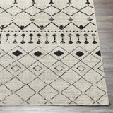 Surya Lavadora LVR-2336 Black Cream 5'3" x 7' Rug