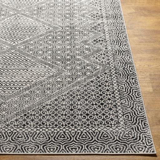Surya Lavadora LVR-2342 Black Gray 2'7" x 7'3" Rug