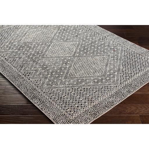Surya Lavadora LVR-2342 Black Gray 2'7" x 7'3" Rug