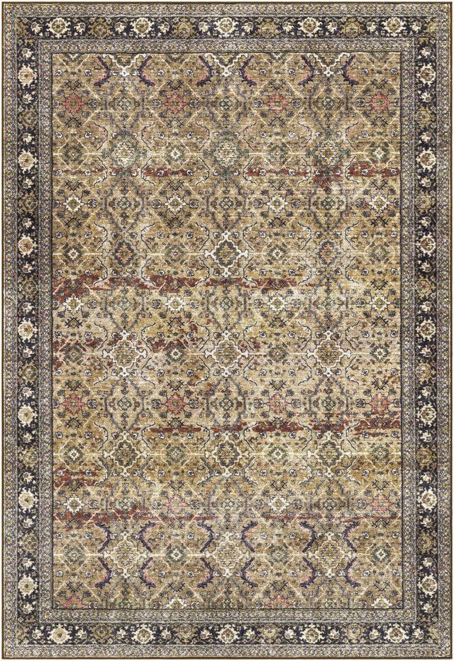 Surya Leicester LEC-2305 Brick Red Cream 5'3" x 7' Rug