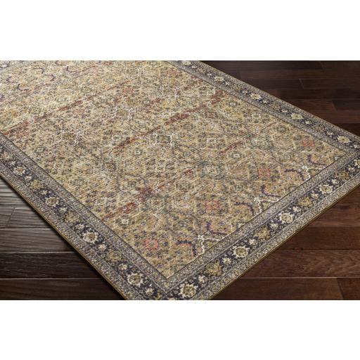 Surya Leicester LEC-2305 Brick Red Cream 5'3" x 7' Rug