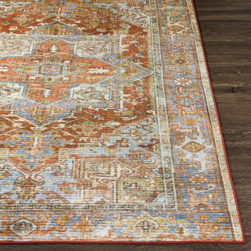 Surya Leicester LEC-2306 Brick Red Cream 5'3" x 7' Rug