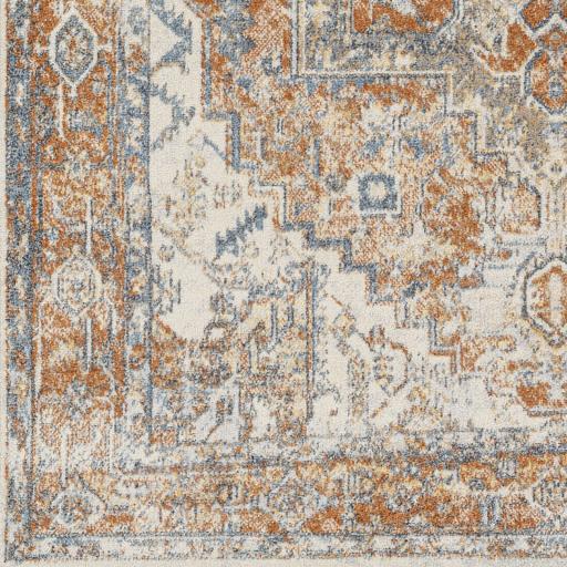 Surya Lillian LLL-2302 Black Brick Red 5'3" x 7' Rug