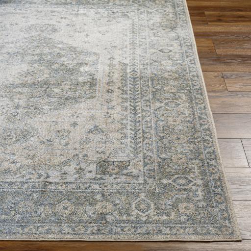 Surya Lillian LLL-2307 Brown Dark Blue 6'7" Round Rug