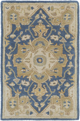 Surya Caesar CAE-1145 Brown Ink Blue 6' x 9' Oval Rug