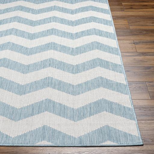 Surya Long Beach LBH-2311 Aqua Ivory 2'7" x 7'3" Rug