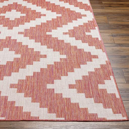 Surya Long Beach LBH-2313 Brick Red Ivory 2'7" x 7'3" Rug