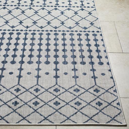 Surya Long Beach LBH-2330 Ivory Navy 2'7" x 7'3" Rug