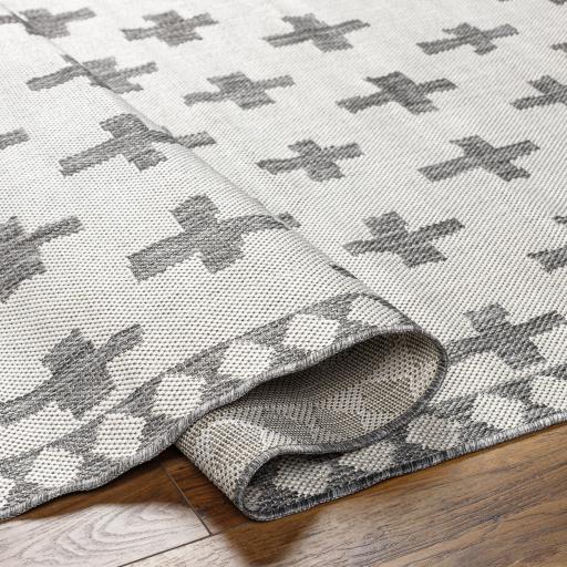 Surya Long Beach LBH-2361 Charcoal Ivory 5'3" x 7' Rug