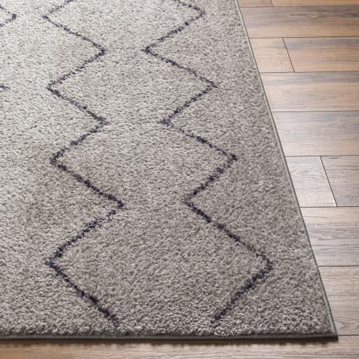 Surya Lykke LKK-2304 Black Light Gray 2'7" x 4' Rug