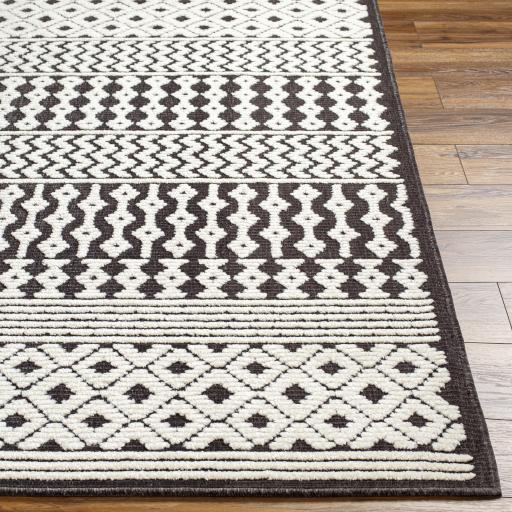 Surya Lyna LYA-2310 Black Off-White 2'7" x 7'2" Rug