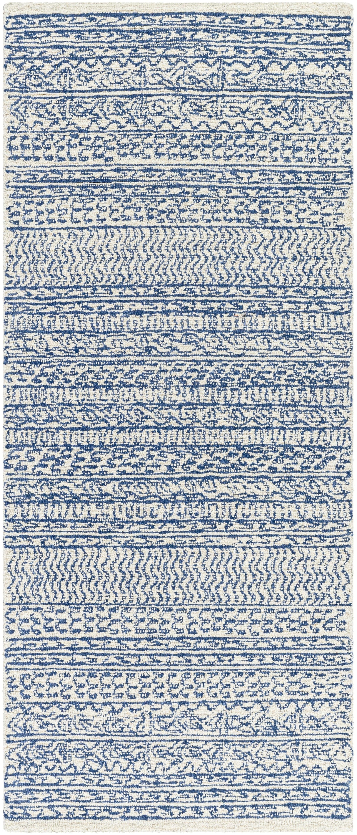 Surya Maroc MAR-2304 Dark Blue Light Beige 6' x 9' Oval Rug