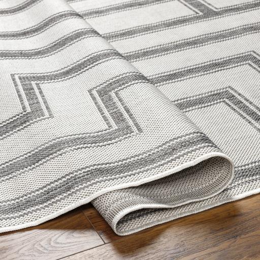 Surya Long Beach LBH-2343 Charcoal Ivory 2'7" x 7'3" Rug