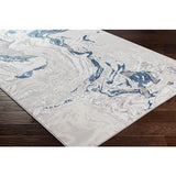 Surya Lustro LSR-2303 Cream Dark Blue 6'7" x 9' Rug