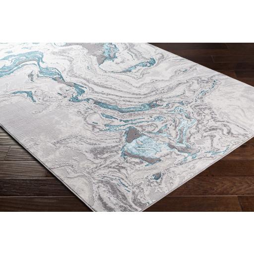 Surya Lustro LSR-2304 Blue Cream 5'3" x 7' Rug