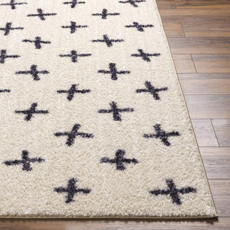 Surya Lykke LKK-2303 Black Ivory 2'7" x 4' Rug
