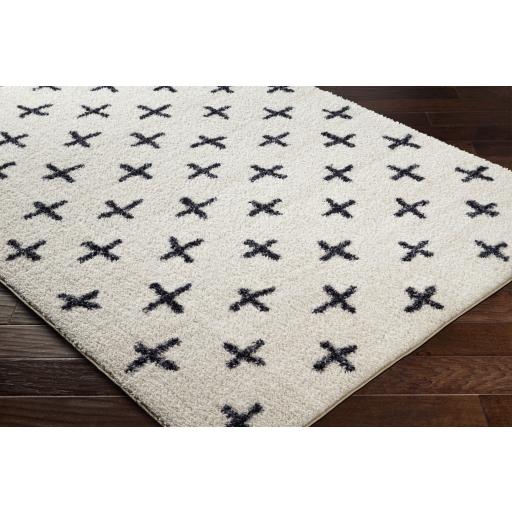 Surya Lykke LKK-2303 Black Ivory 2'7" x 4' Rug
