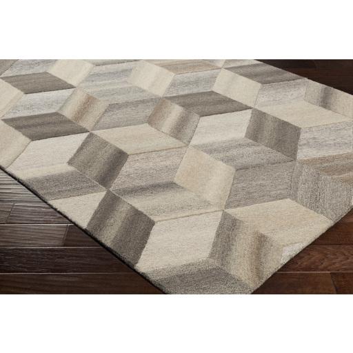 Surya Mountain MOI-1016 Beige Black 8' Square Rug