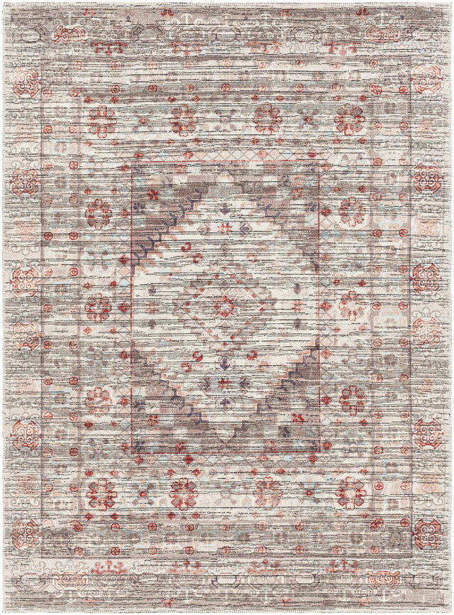 Surya Nolita NLT-2304 Black Brick Red 3'9" x 5'11" Rug