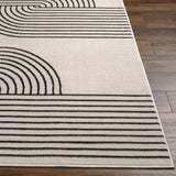 Surya Pisa PSS-2355 Black Light Gray 7'10" x 10' Rug