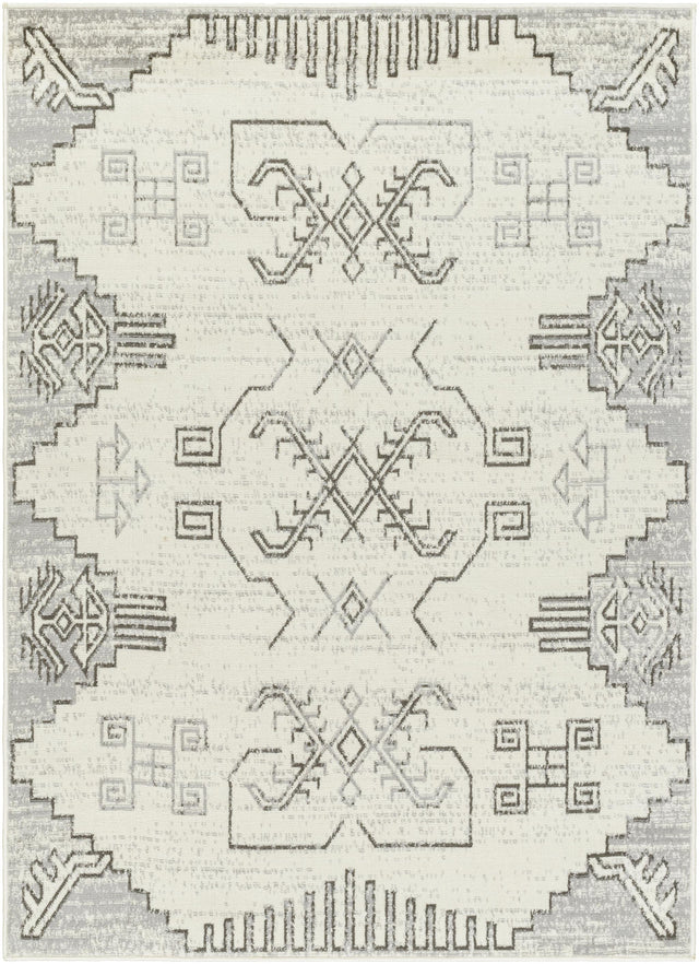 Surya Pisa PSS-2360 Charcoal Light Gray 6'7" x 9' Rug