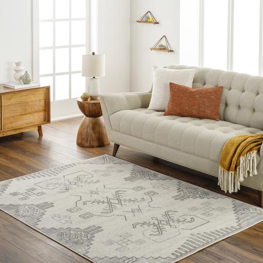 Surya Pisa PSS-2360 Charcoal Light Gray 6'7" x 9' Rug