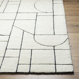 Surya Portobello PBO-2302 Black Cream 5' x 7'6" Rug