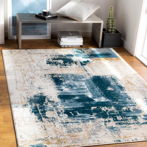 Surya Quatro QUA-2310 Dark Blue Gray 2' x 2'11" Rug