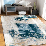 Surya Quatro QUA-2310 Dark Blue Gray 2' x 2'11" Rug